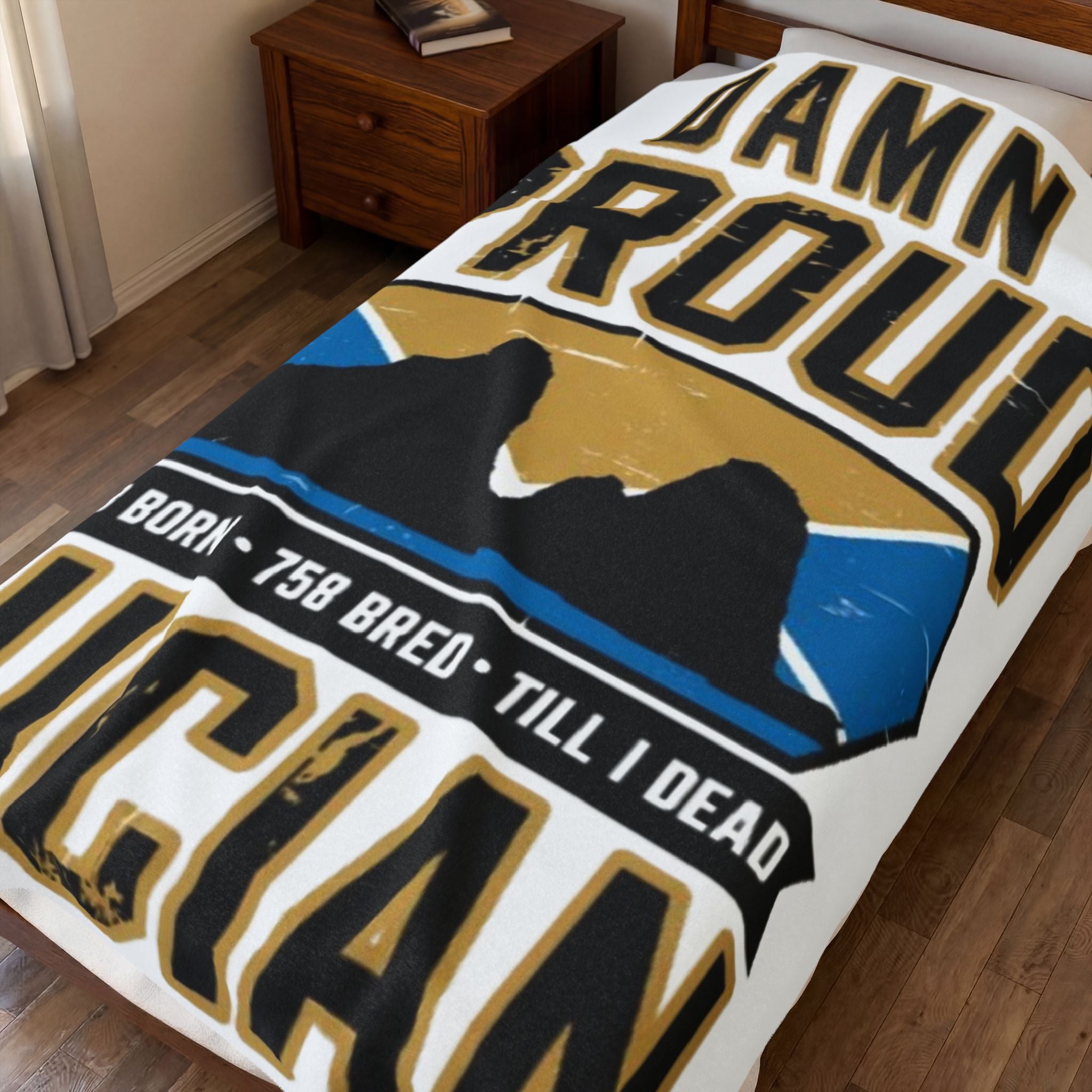 Velveteen Plush Blanket — "Damn Proud Lucian" Personalized Throw for Hometown Pride