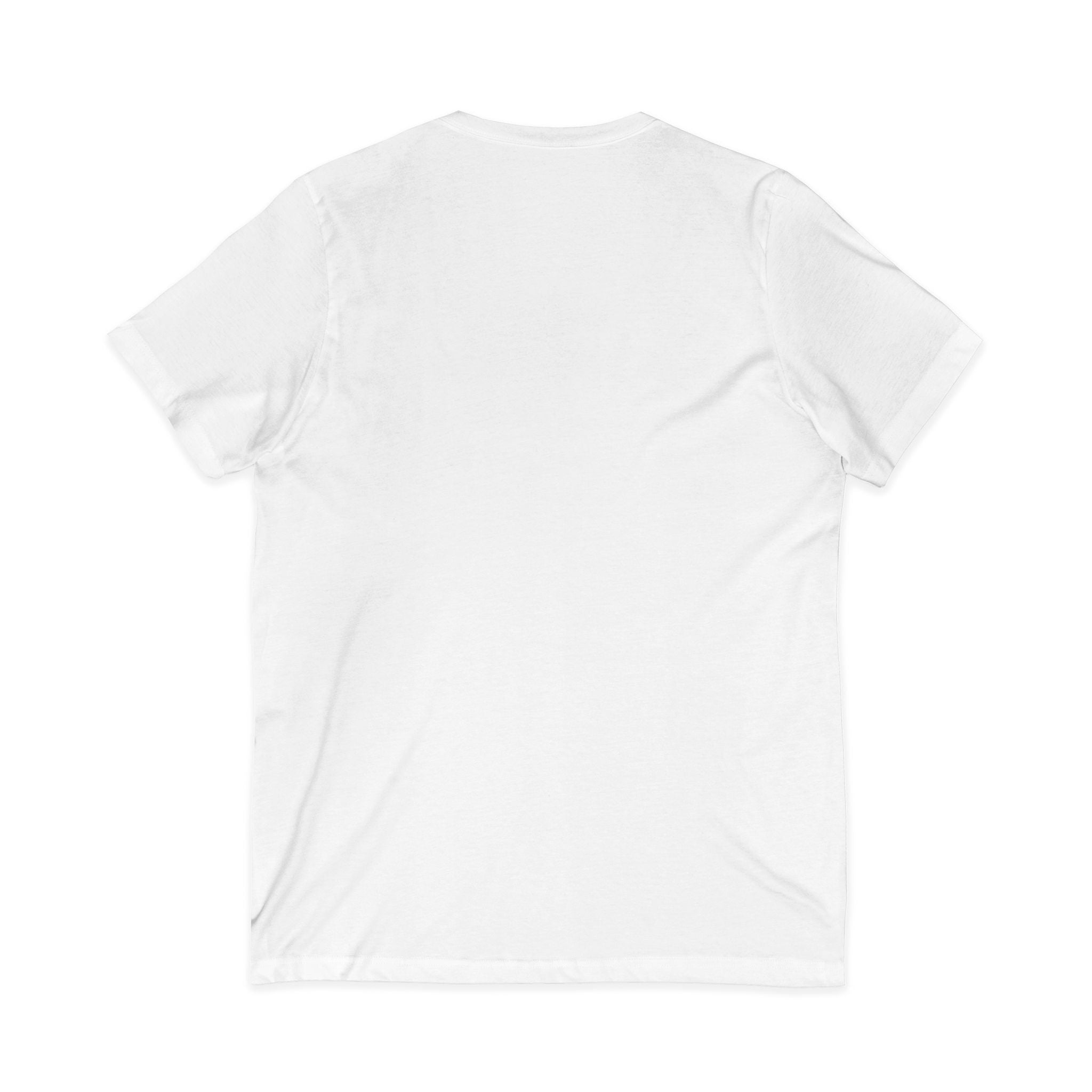 St. Lucia Flag Eye V-Neck Tee — Artistic Caribbean Pride T-Shirt