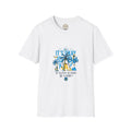 T‑Shirt — "It’s Okay to Be Together, Be Funny, Be Livin'" Tropical Palm Tee