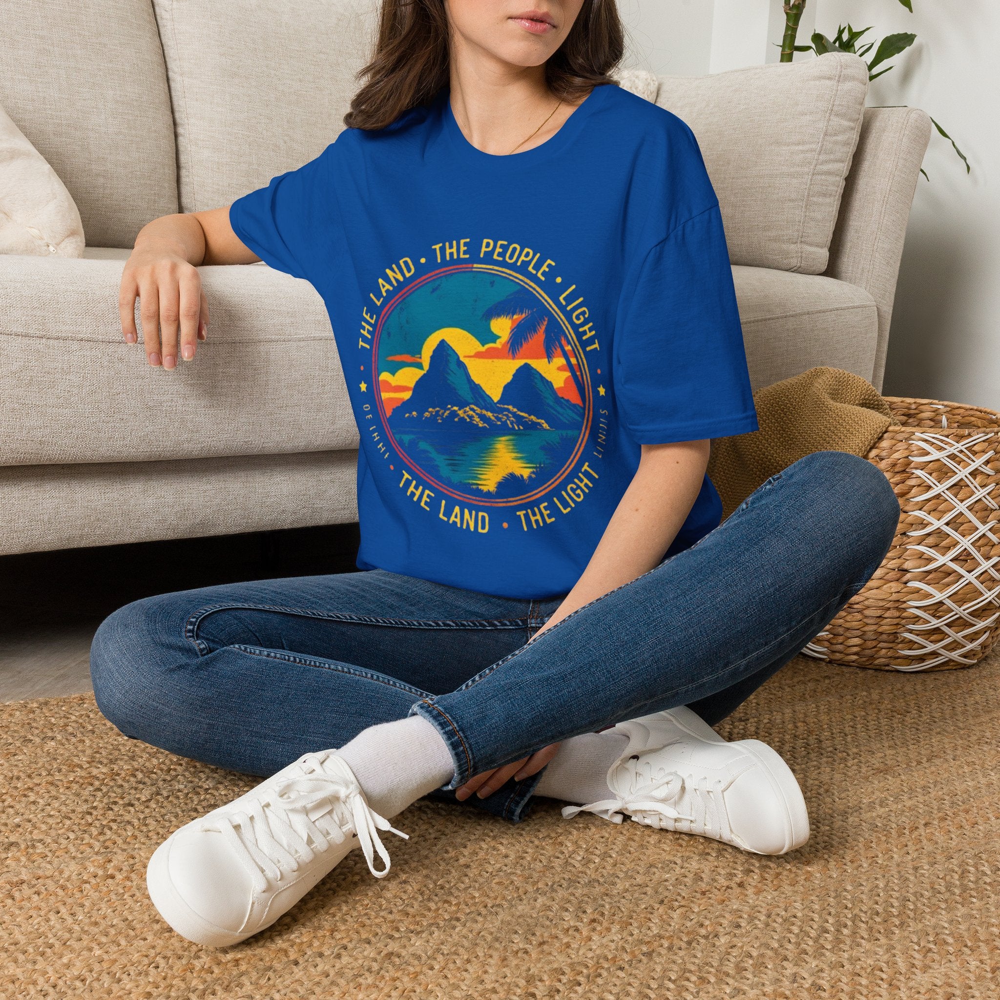 Nature Sunset T-Shirt — "The Land • The People • Light" Graphic Tee