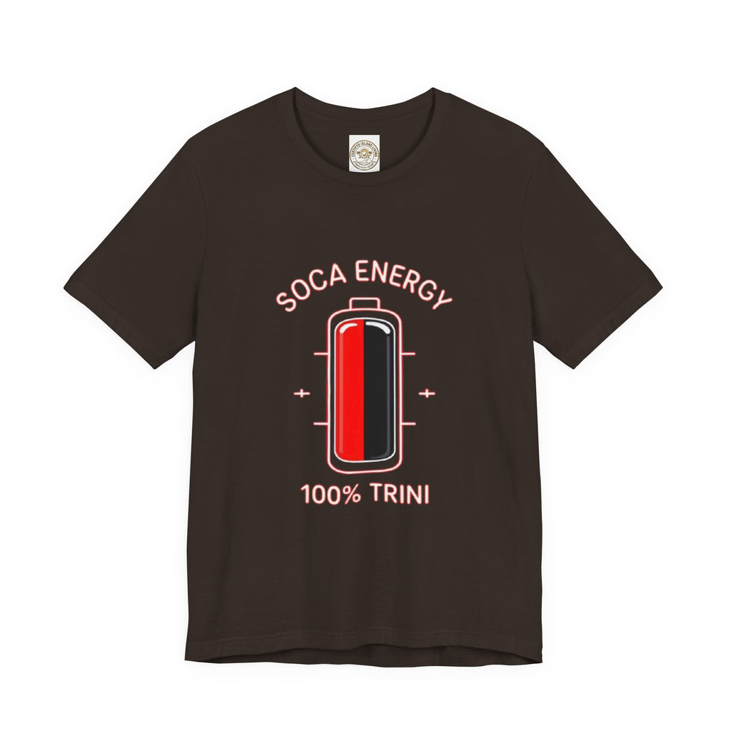 Soca Energy T‑Shirt — 100% Trini Battery Graphic Tee