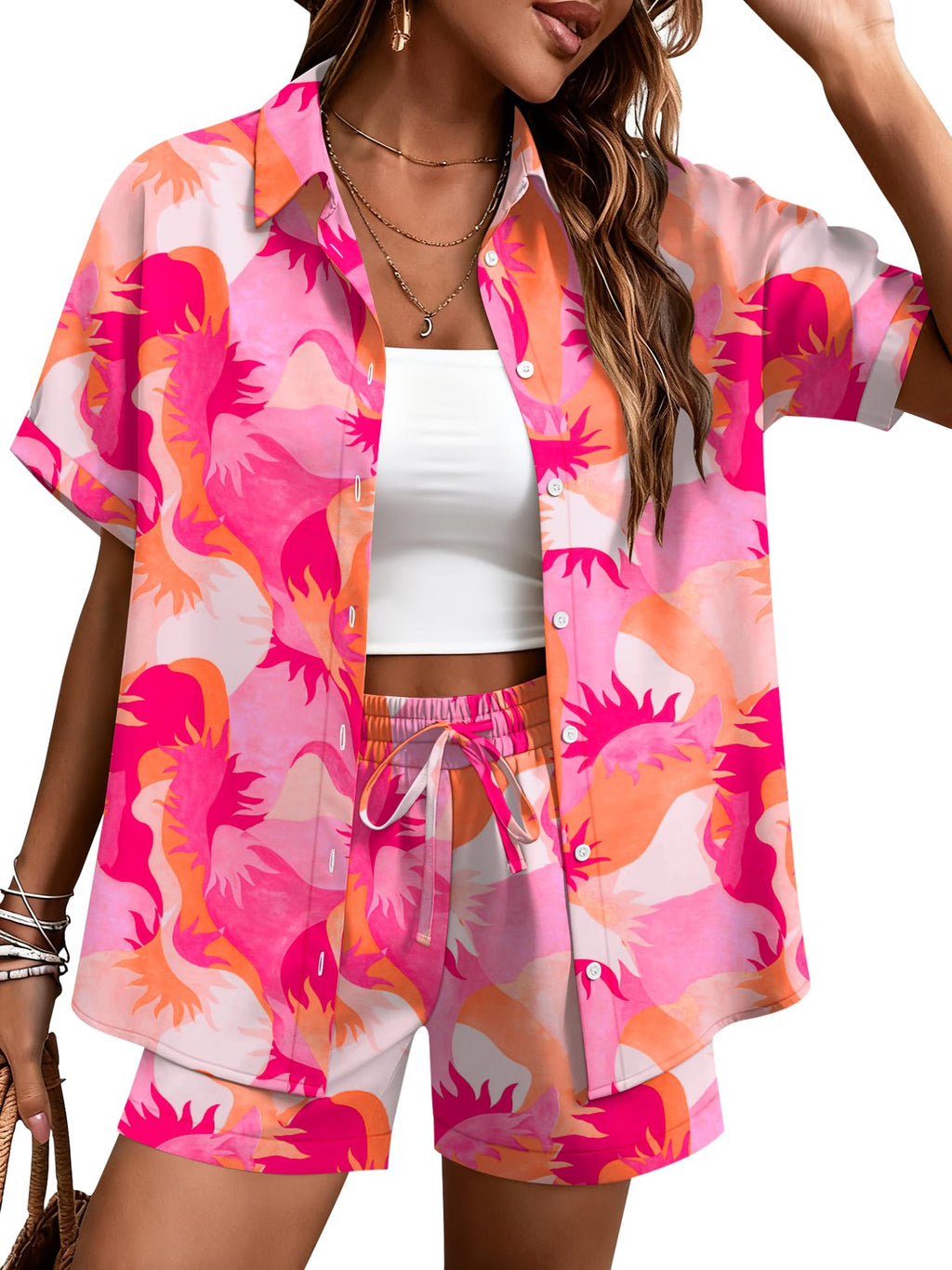 Women's Tropical 2-Piece Beach Set | Island Vacation Outfit