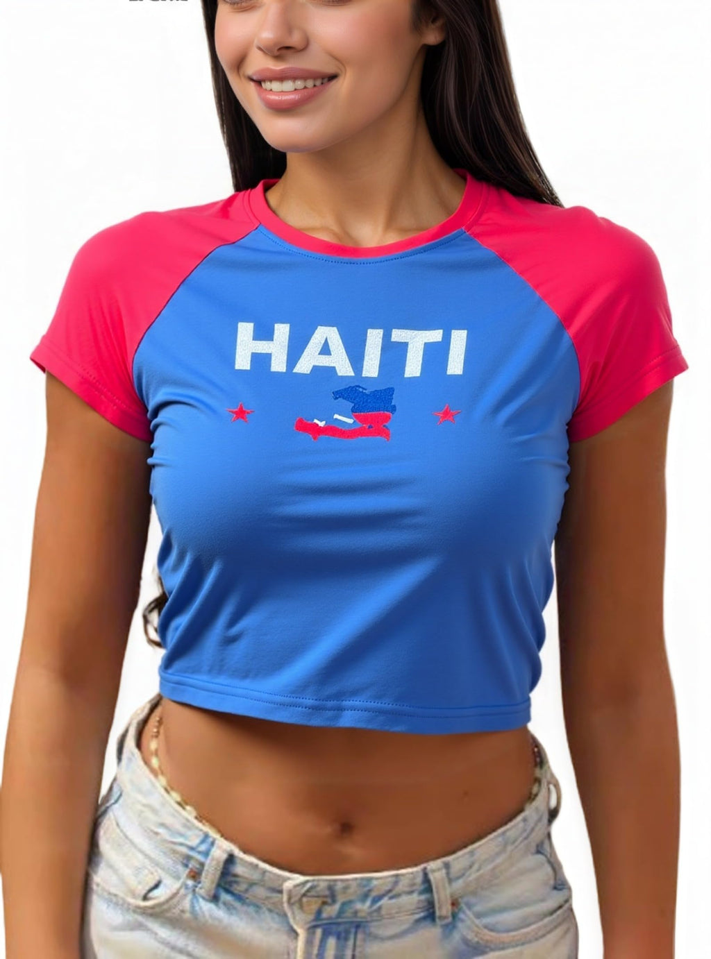 Women's Y2K Tropical Graphic Crop Tee | Island Street Style