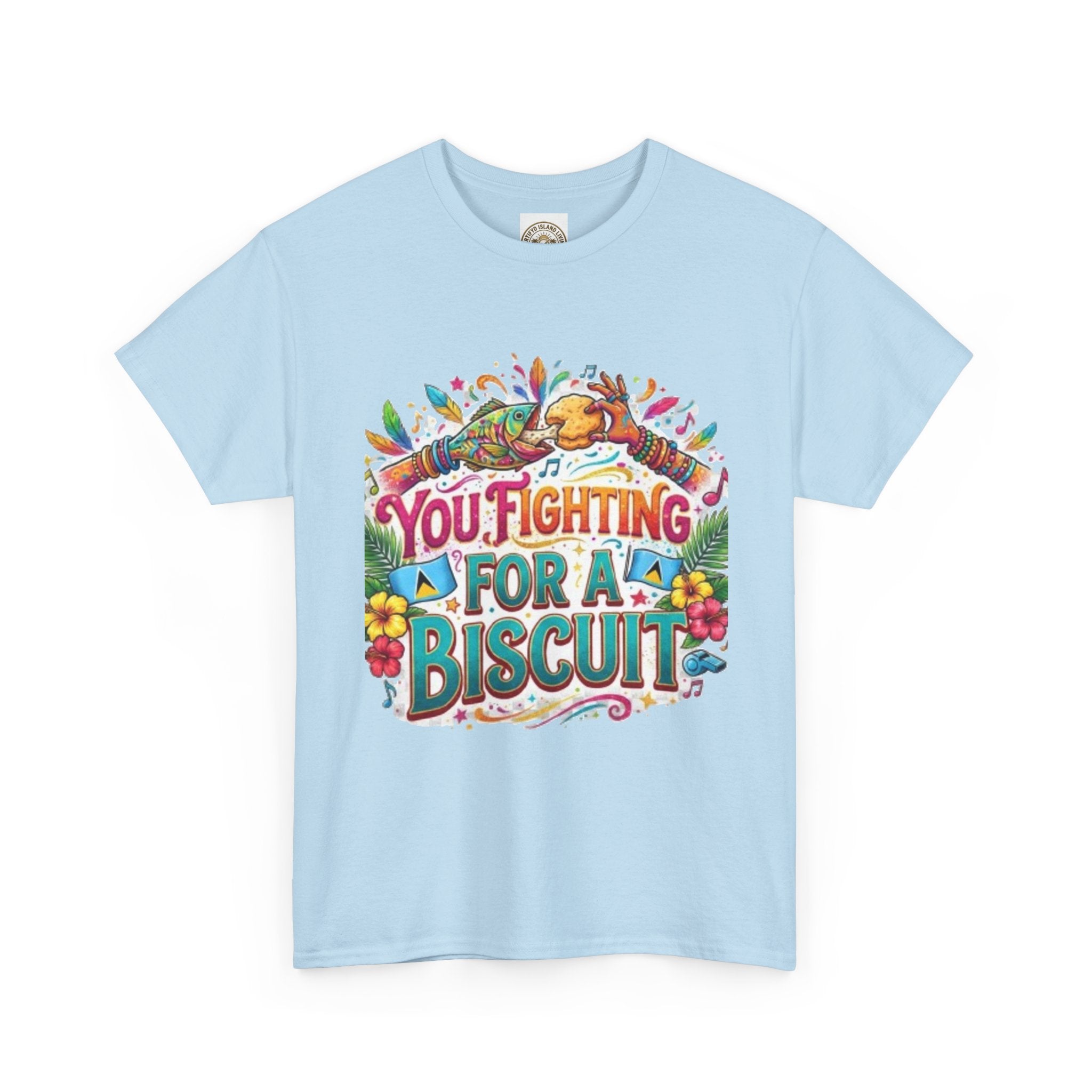T-Shirt — "You’re Fighting for a Biscuit" Cute Retro Dog Graphic Tee