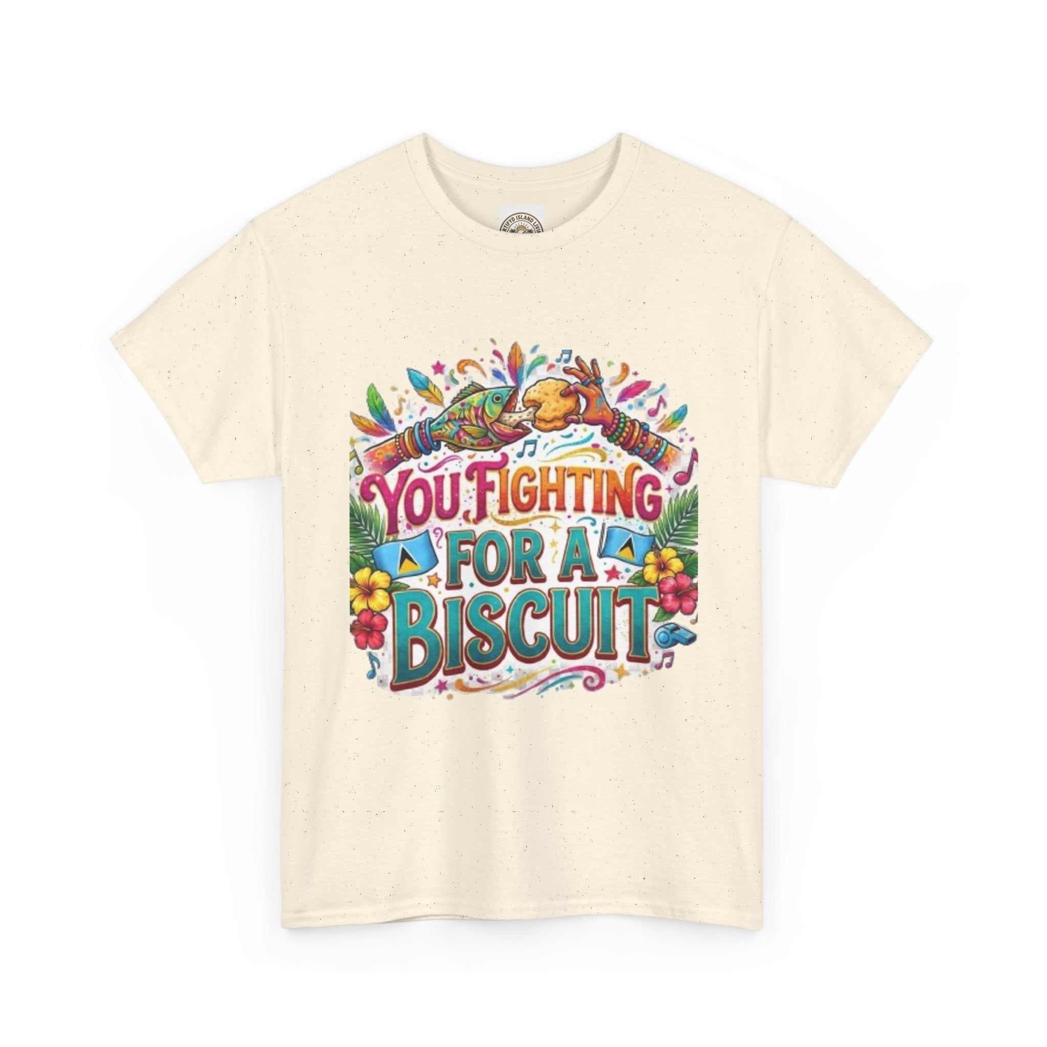 T-Shirt — "You’re Fighting for a Biscuit" Cute Retro Dog Graphic Tee