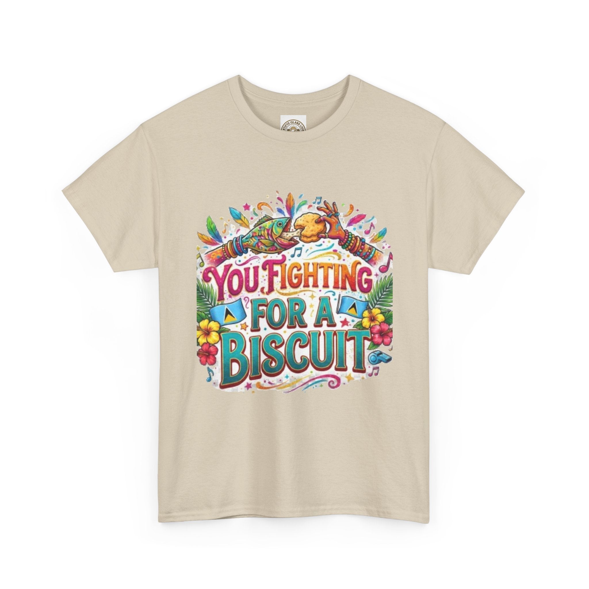 T-Shirt — "You’re Fighting for a Biscuit" Cute Retro Dog Graphic Tee