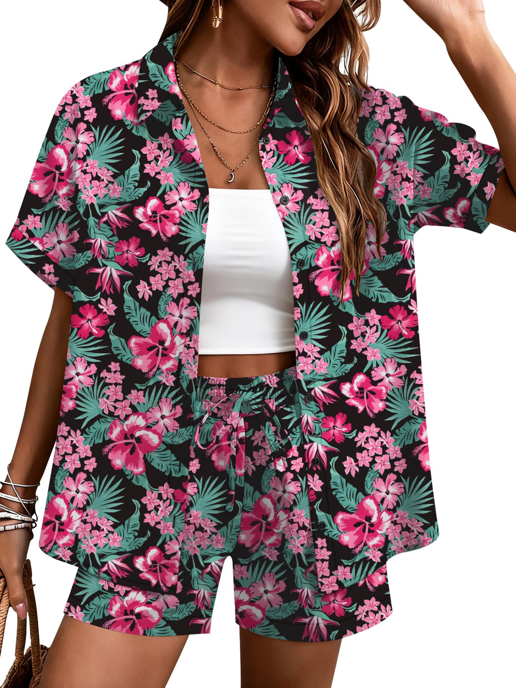 Women's Tropical 2-Piece Beach Set | Island Vacation Outfit