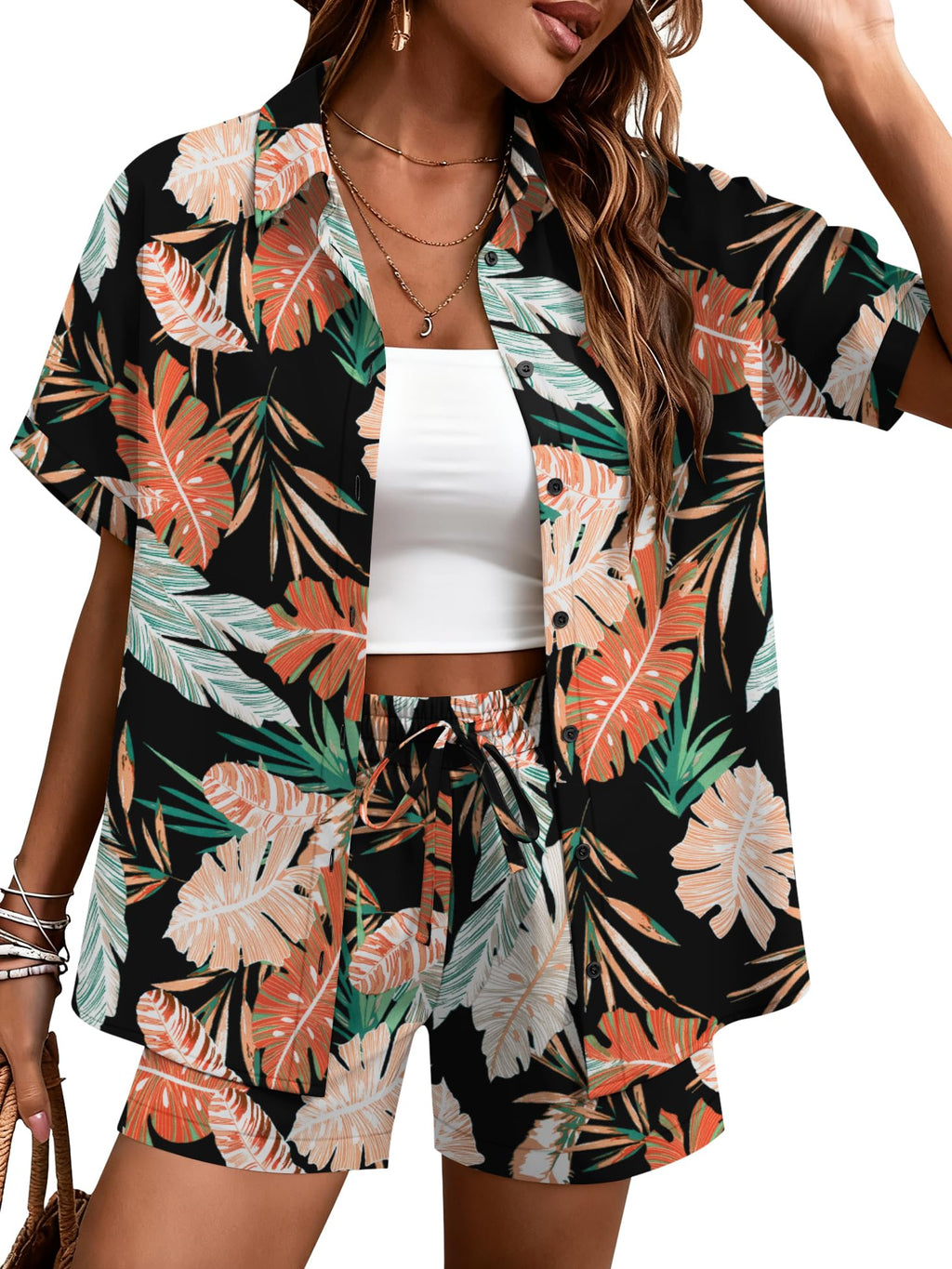 Women's Tropical 2-Piece Beach Set | Island Vacation Outfit