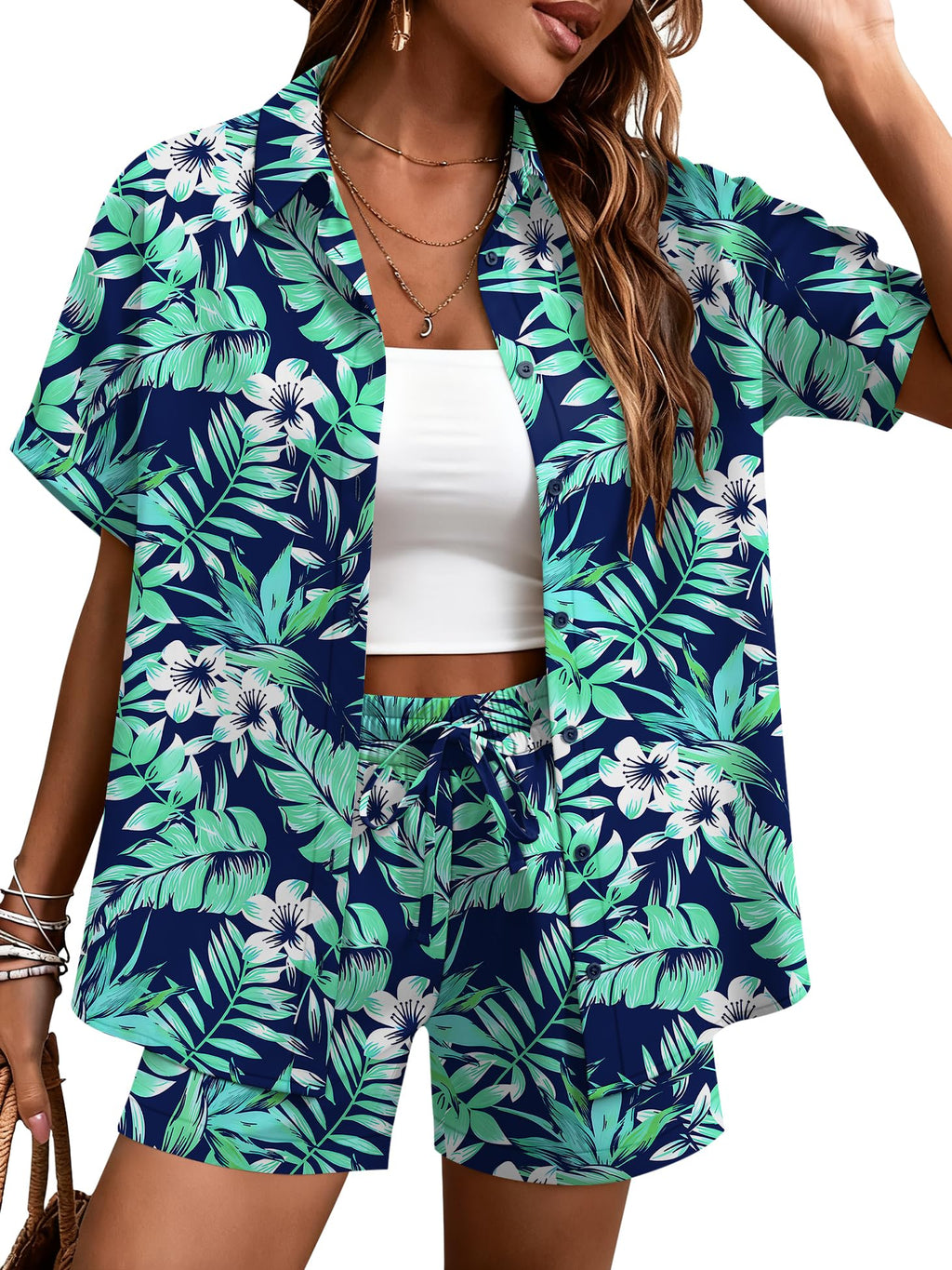 Women's Tropical 2-Piece Beach Set | Island Vacation Outfit