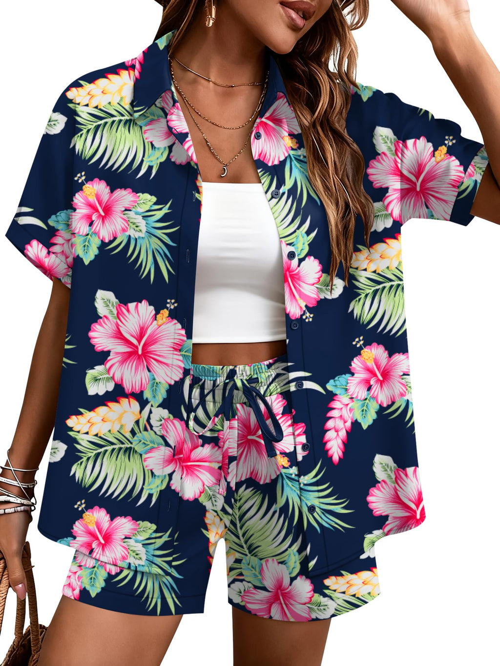 Women's Tropical 2-Piece Beach Set | Island Vacation Outfit