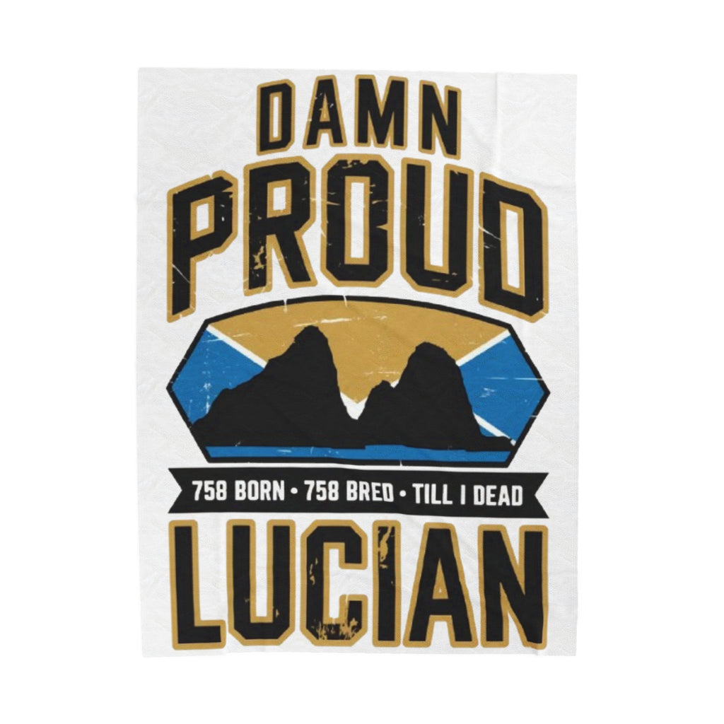 Velveteen Plush Blanket — "Damn Proud Lucian" Personalized Throw for Hometown Pride