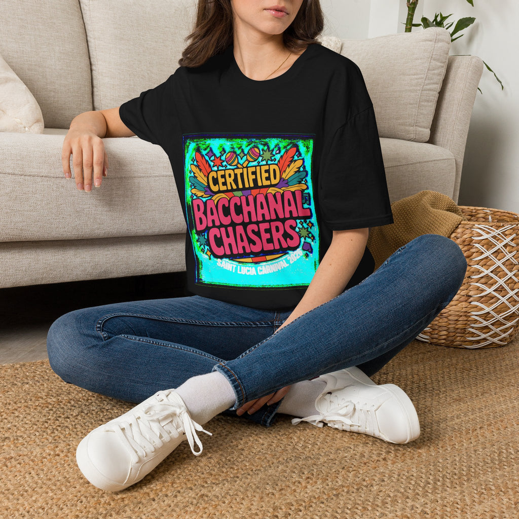 Certified Bacchanal Chasers T-Shirt — Colorful Carnival Party Tee