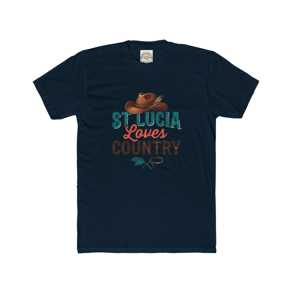 St. Lucia Loves Country T-Shirt — Country Music Cowboy Hat Tee