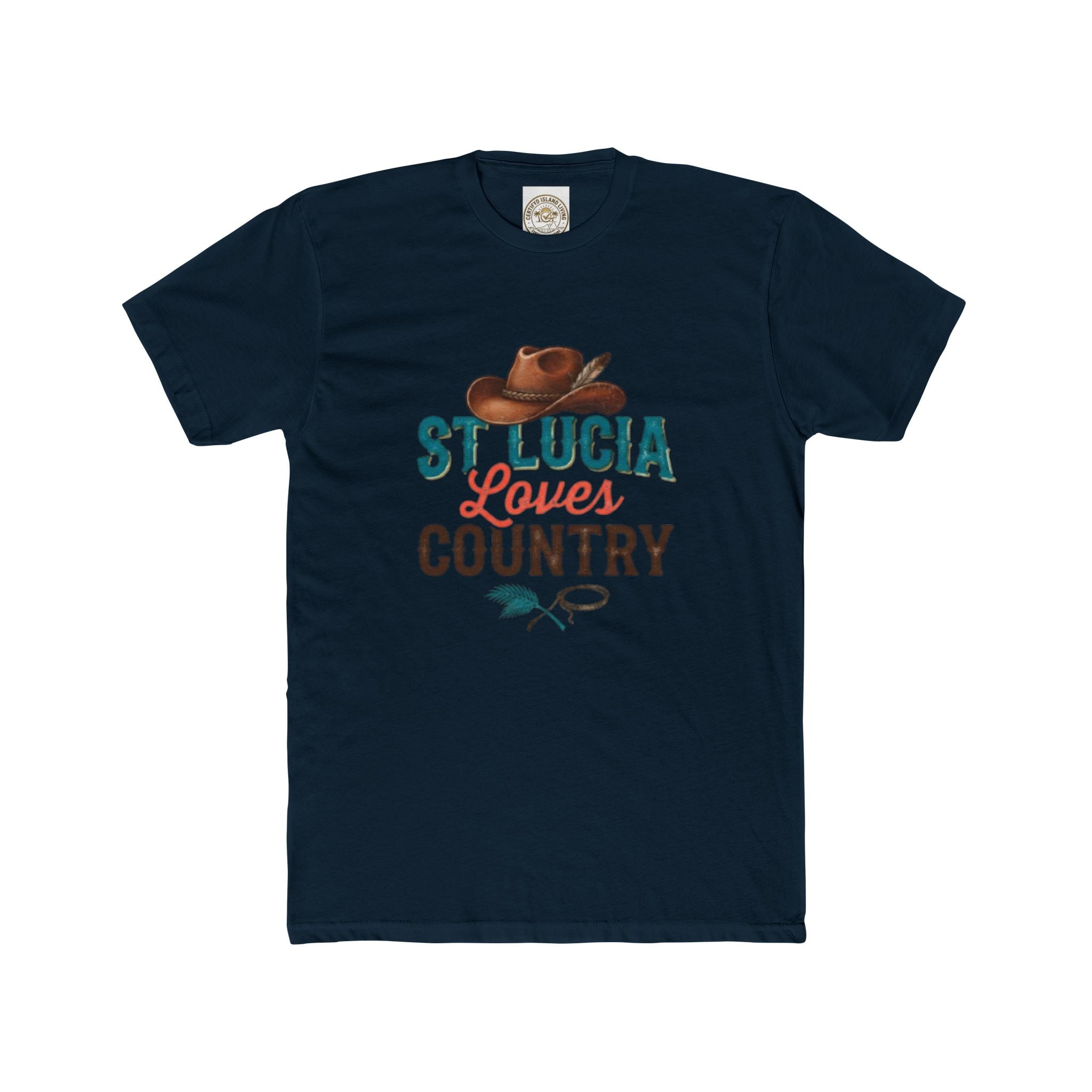 St. Lucia Loves Country T-Shirt — Country Music Cowboy Hat Tee