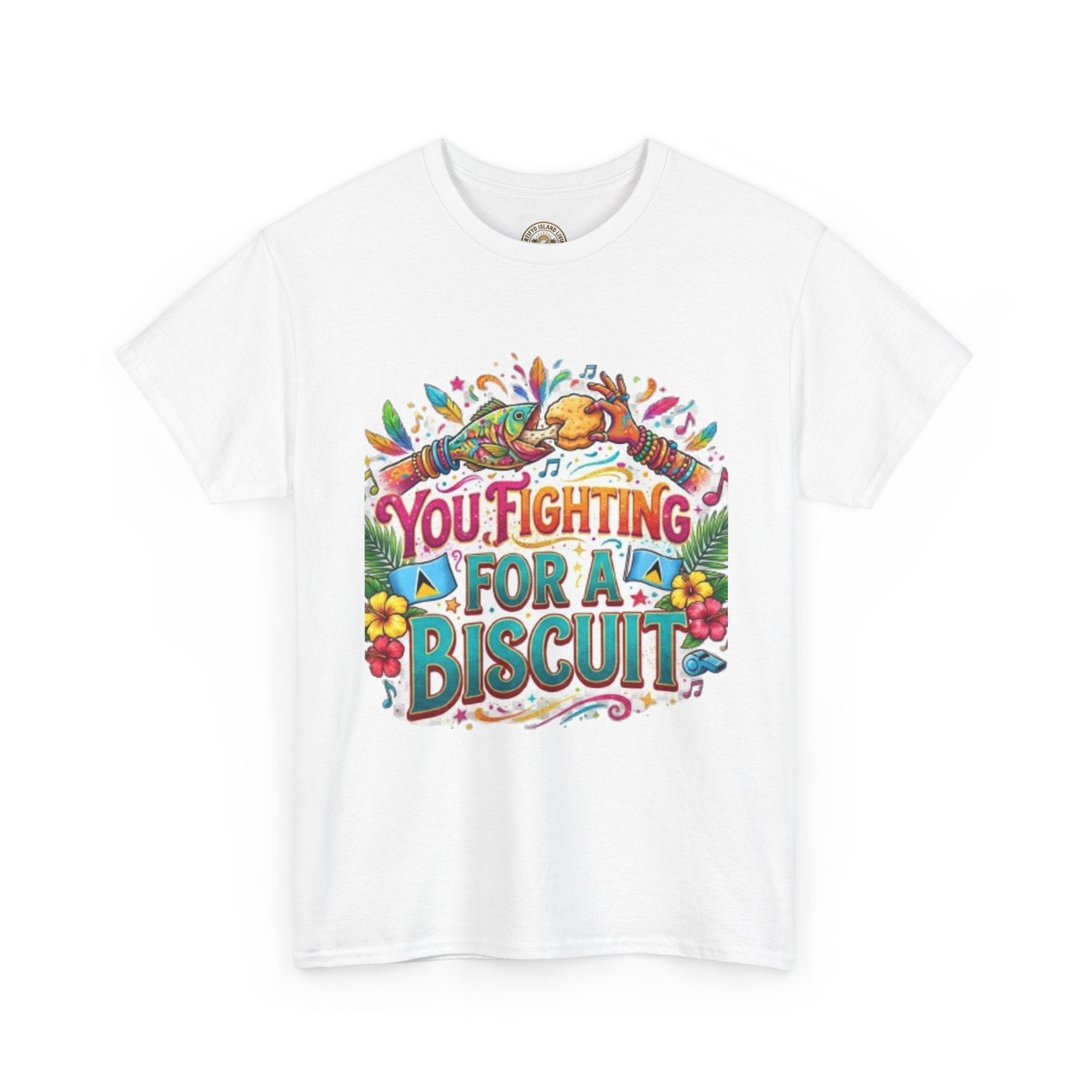 T-Shirt — "You’re Fighting for a Biscuit" Cute Retro Dog Graphic Tee