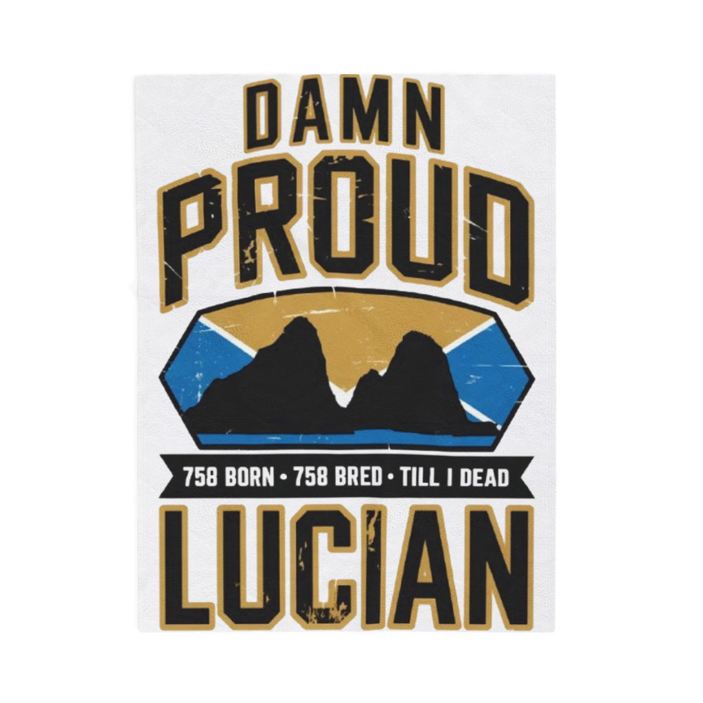 Velveteen Plush Blanket — "Damn Proud Lucian" Personalized Throw for Hometown Pride