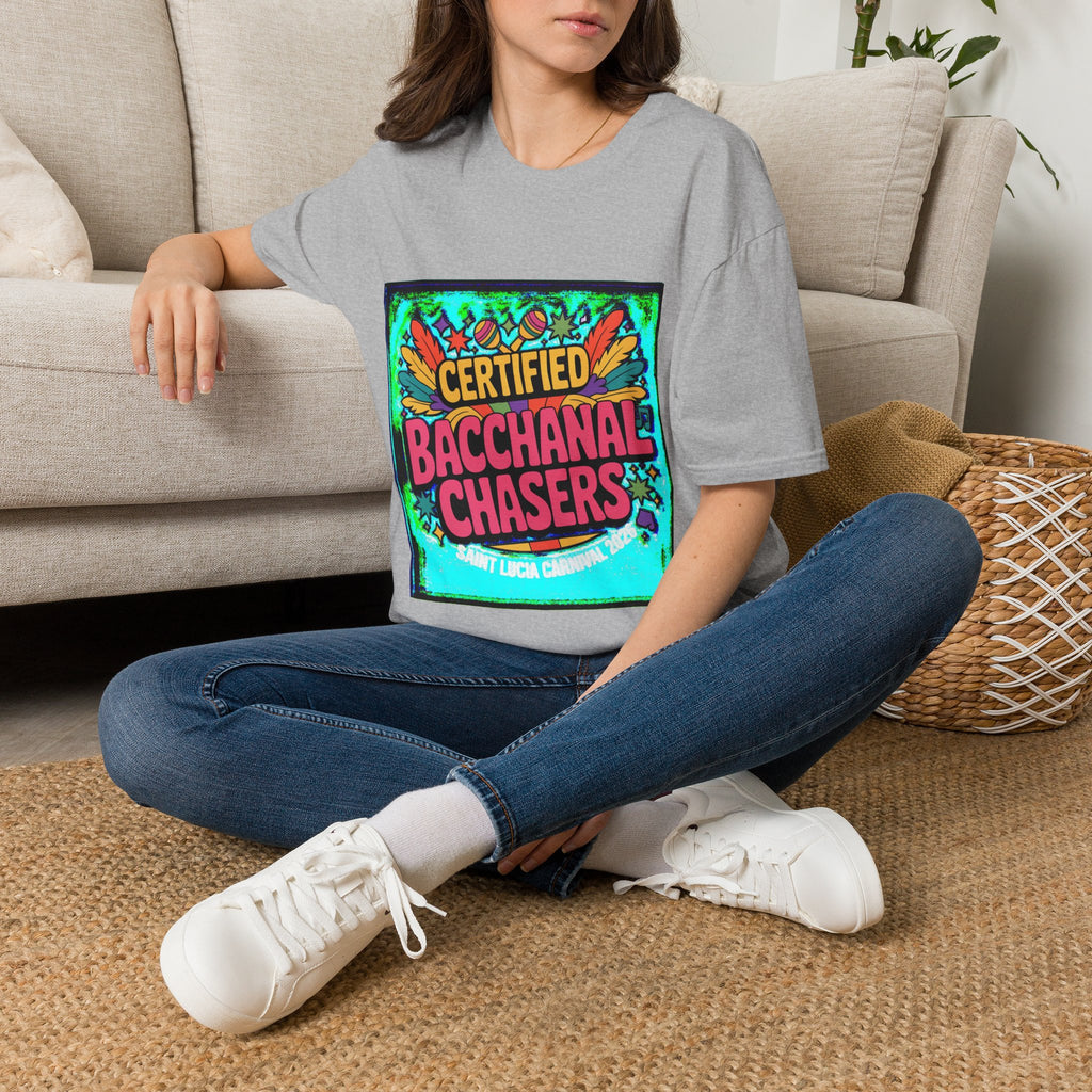 Certified Bacchanal Chasers T-Shirt — Colorful Carnival Party Tee