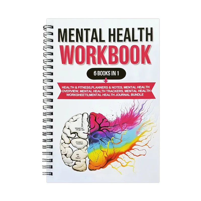1pcs Mental Health Workbook & Journal Bundle, 6-in-1 Self-Care Planner with Anxiety & Mood Trackers, Trigger Logs & Reflection Worksheets for Emotional Wellness & Self-Growth
