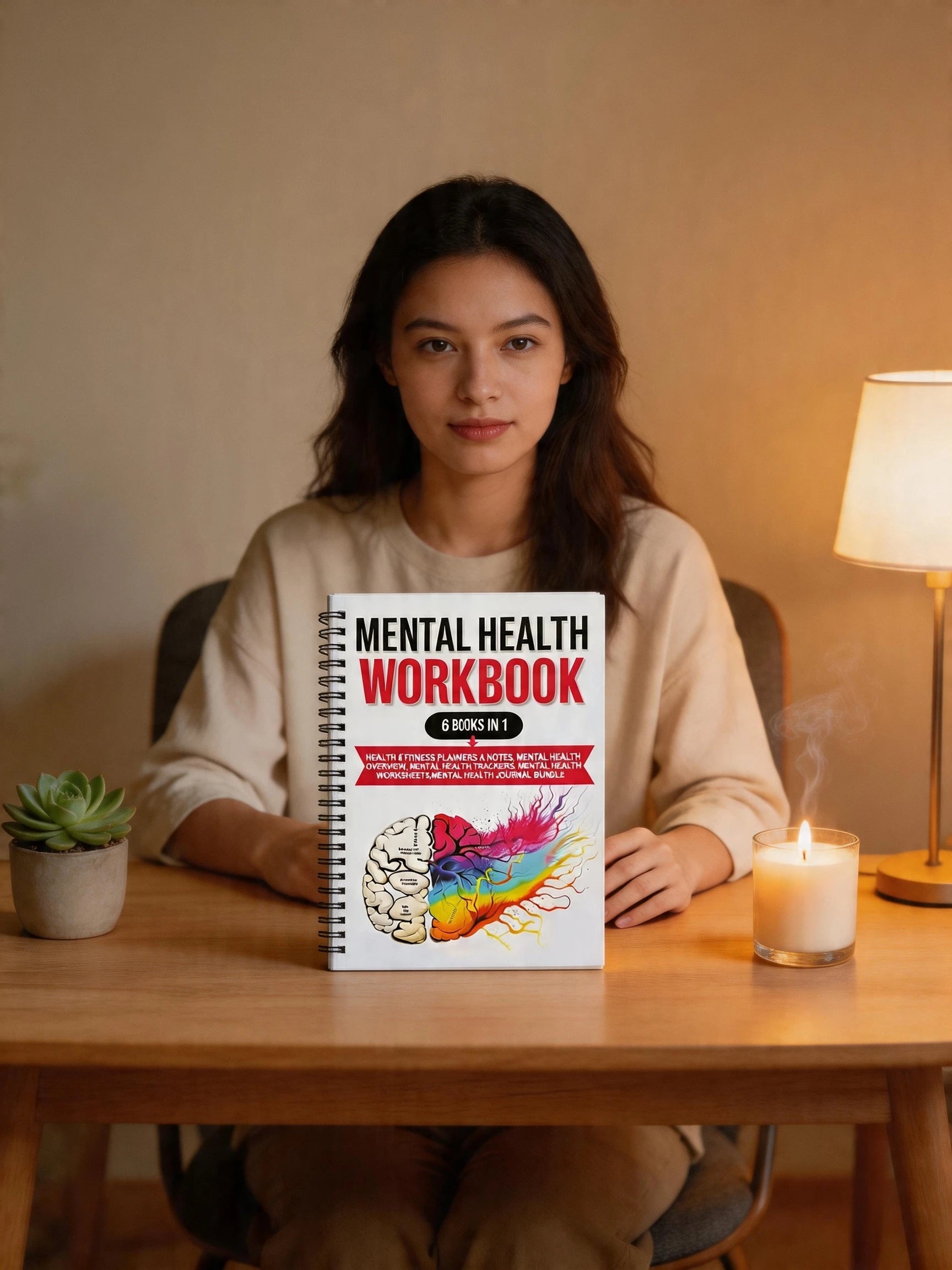 1pcs Mental Health Workbook & Journal Bundle, 6-in-1 Self-Care Planner with Anxiety & Mood Trackers, Trigger Logs & Reflection Worksheets for Emotional Wellness & Self-Growth