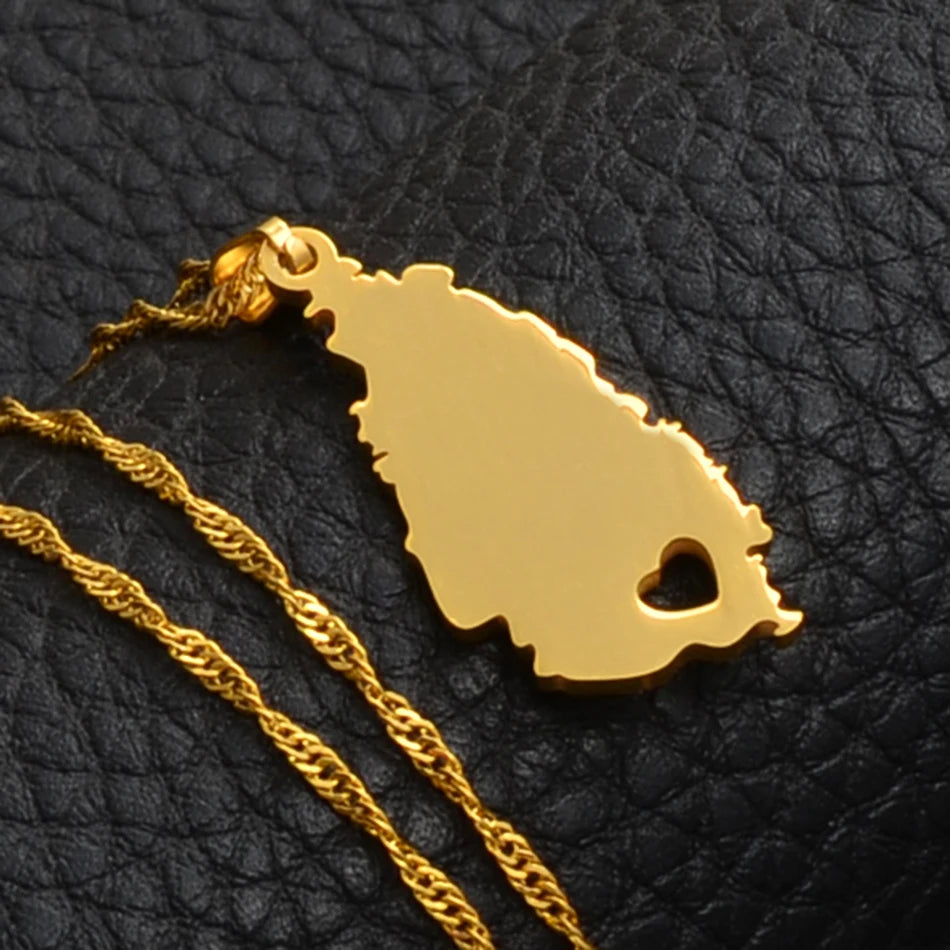 St. Lucia Mini Heart Pendant Necklace