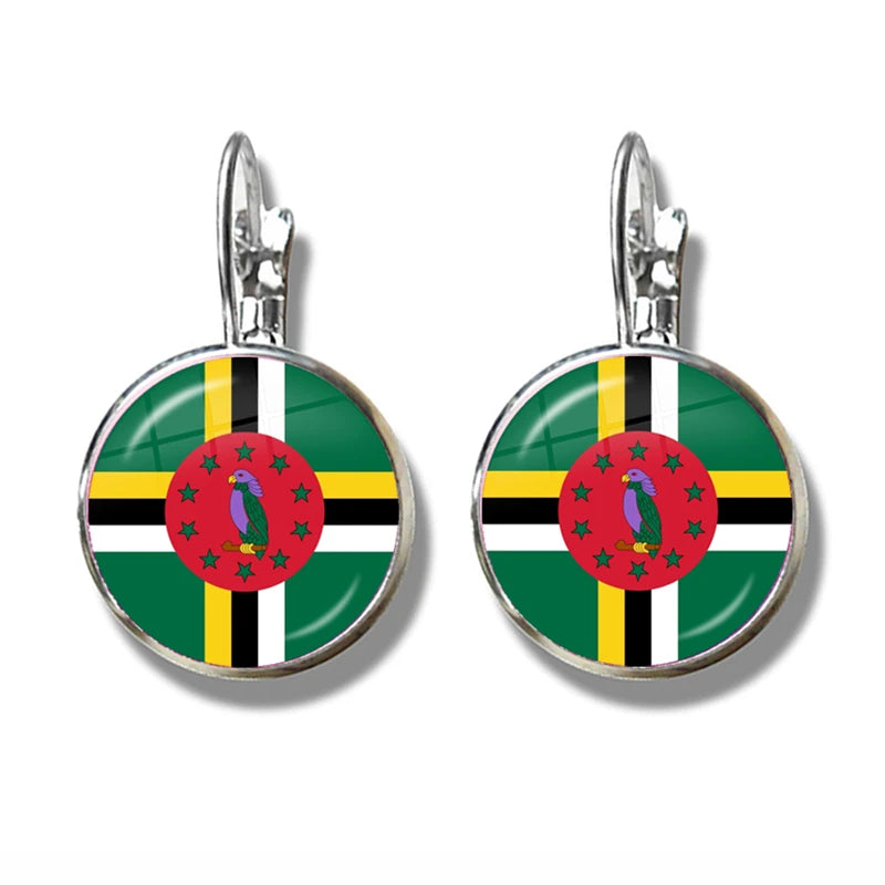 Caribbean Island Flag Hook Earrings | Multi-Island Jewelry