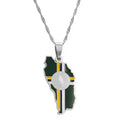 Dominica Map Pendant Necklace