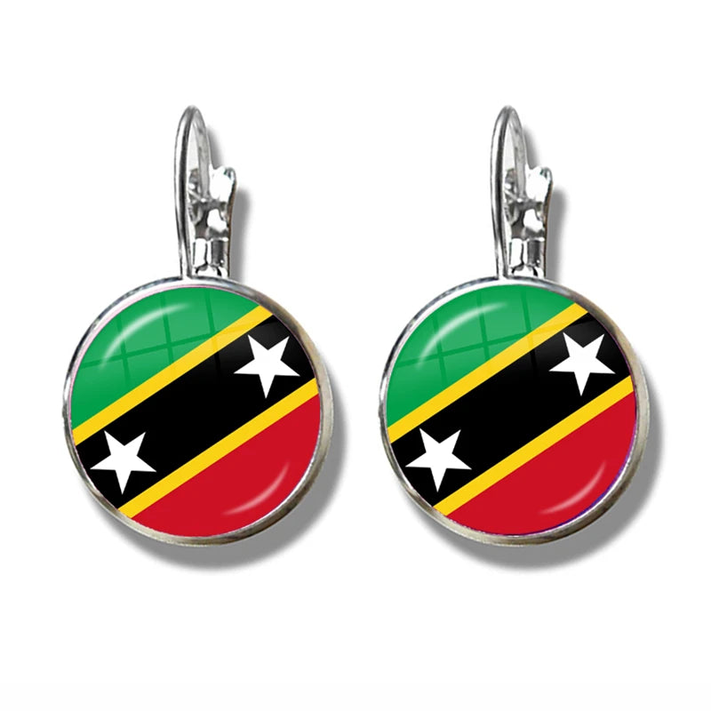 Caribbean Island Flag Hook Earrings | Multi-Island Jewelry