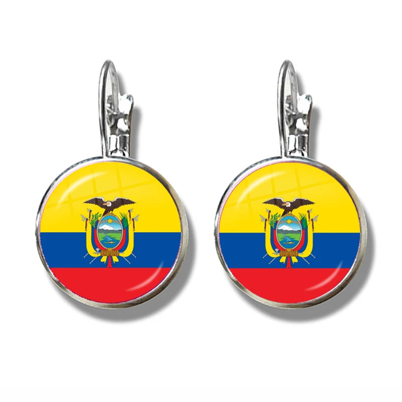 Caribbean Island Flag Hook Earrings | Multi-Island Jewelry