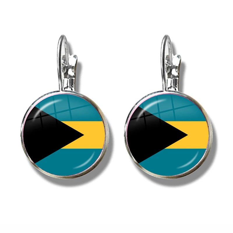 Caribbean Island Flag Hook Earrings | Multi-Island Jewelry