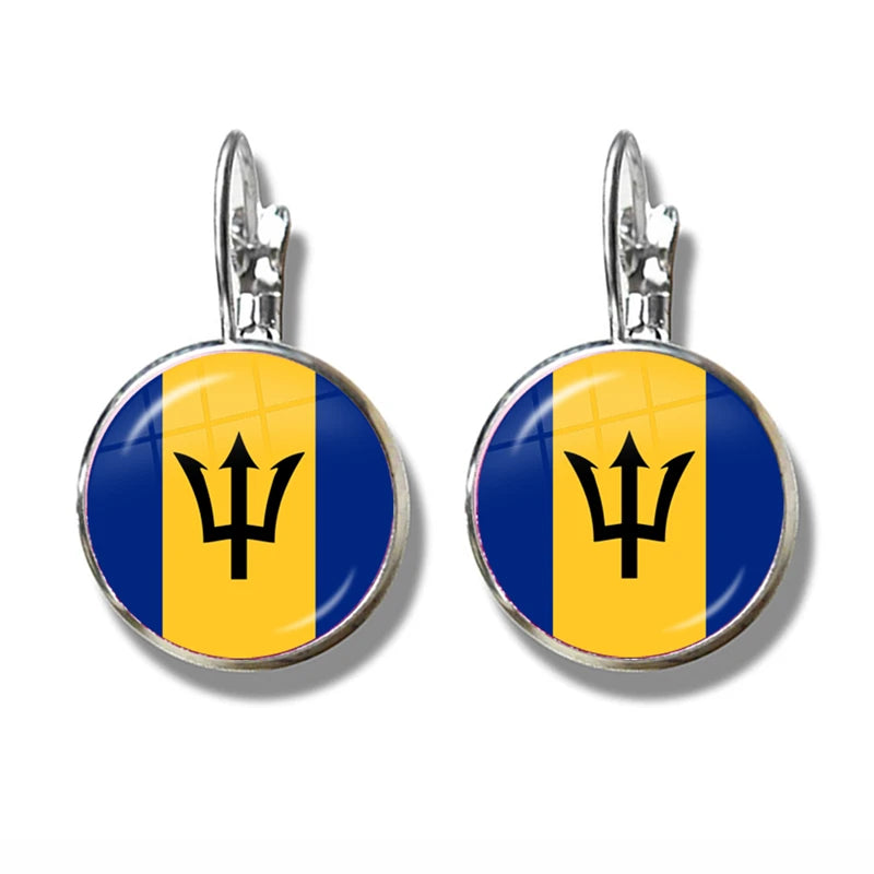 Caribbean Island Flag Hook Earrings | Multi-Island Jewelry