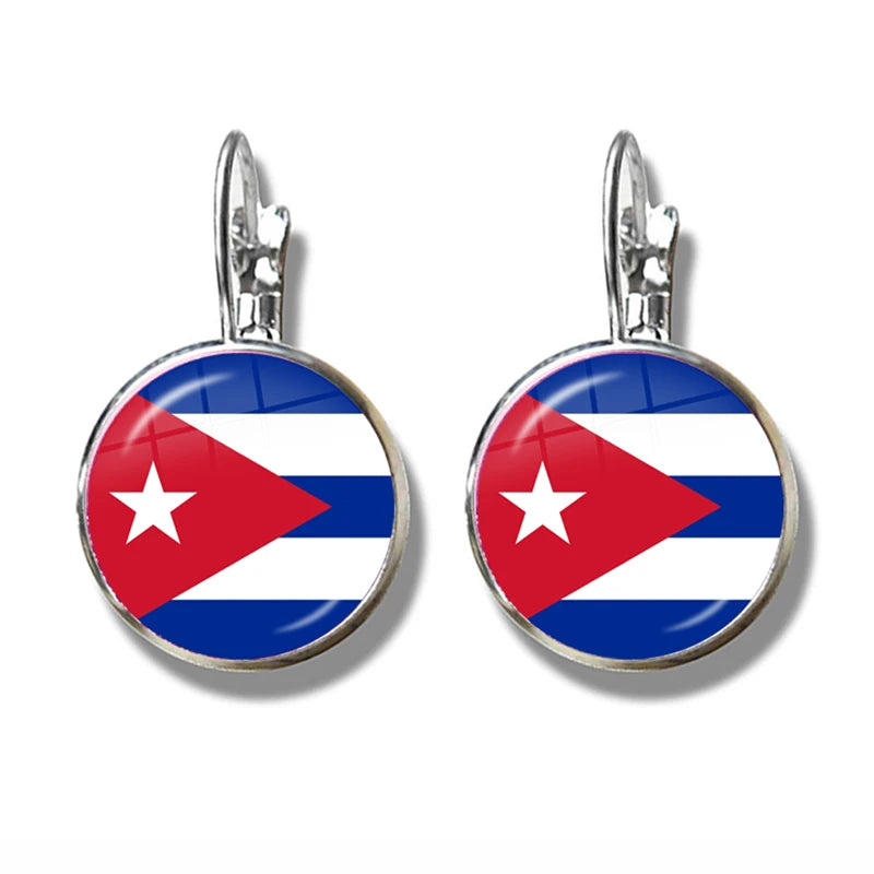 Caribbean Island Flag Hook Earrings | Multi-Island Jewelry