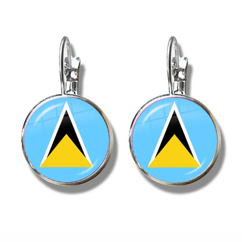 Caribbean Island Flag Hook Earrings | Multi-Island Jewelry