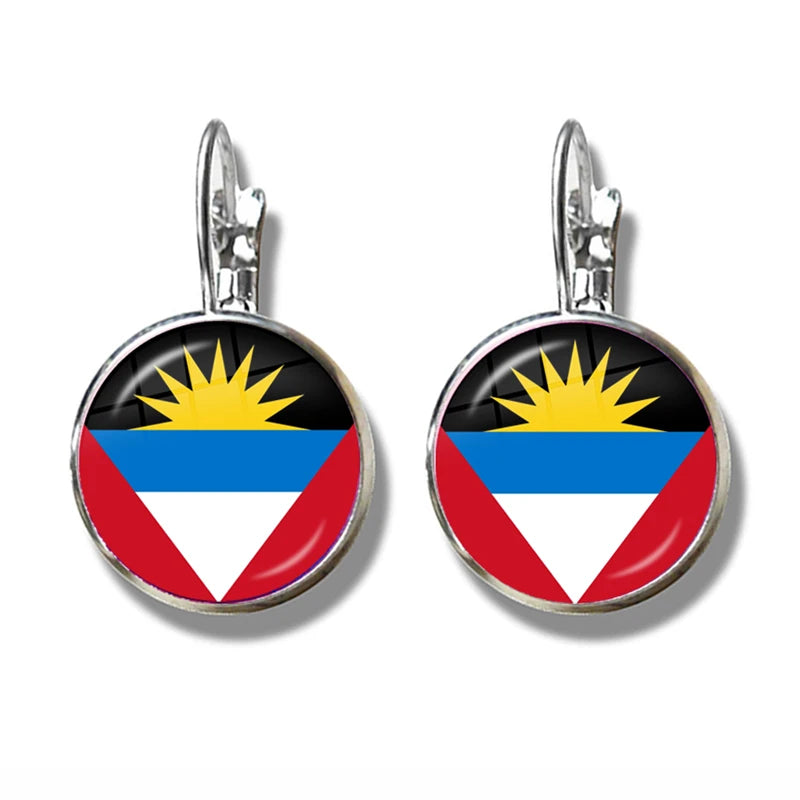 Caribbean Island Flag Hook Earrings | Multi-Island Jewelry