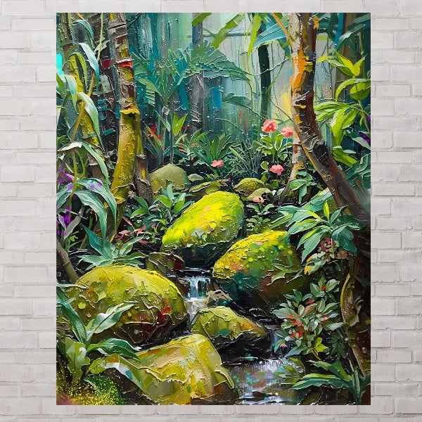 Tropical Island Botanical Canvas Print – Caribbean Wall Art