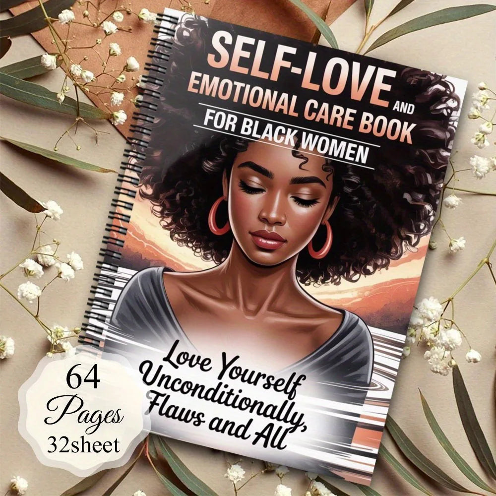 Female Focused Self Love Spiral Notebook Wellness Planner for Mindful Goal Tracking and Personal Empowerment Journey