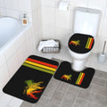 Rasta Lion Stripe 3 3 Pcs Bath Mat Bathroom Set Toilet Lid Cover Home Decor Non-Slip Carpet Floor Rug