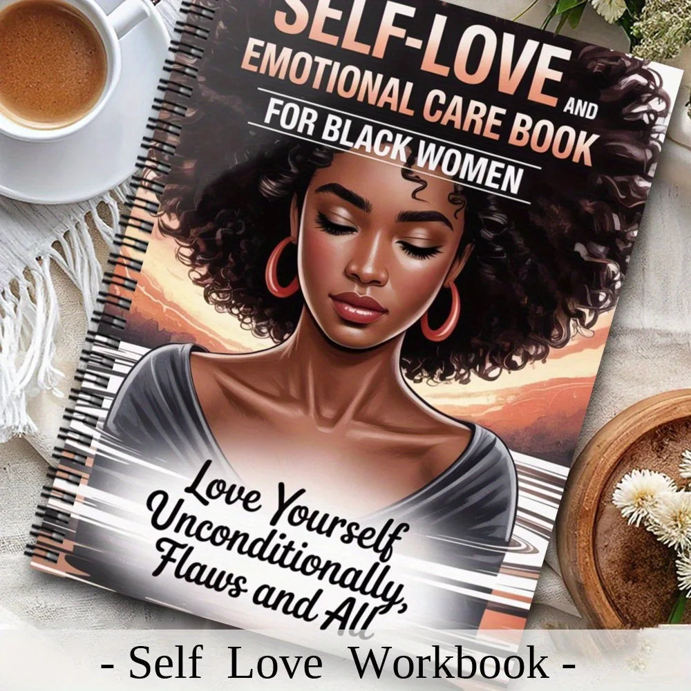 Female Focused Self Love Spiral Notebook Wellness Planner for Mindful Goal Tracking and Personal Empowerment Journey