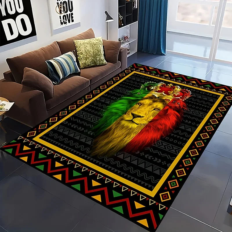 Lion King Print Area Rugs Modern African Animal Floor Mat Bathroom Kitchen Carpet Living Rooms Bedrooms Home Office Decoration