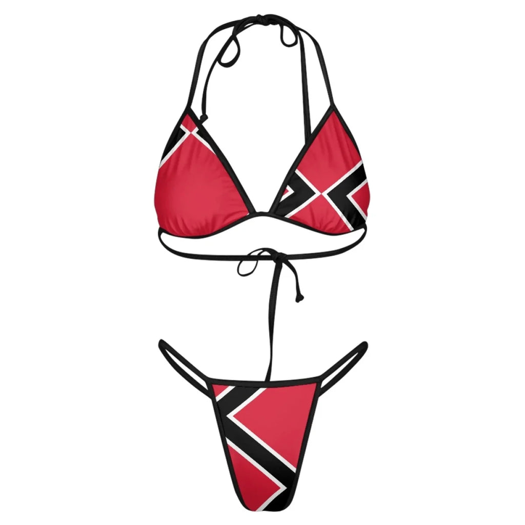 Island Flag Halter Bikini Set | Caribbean Swimwear