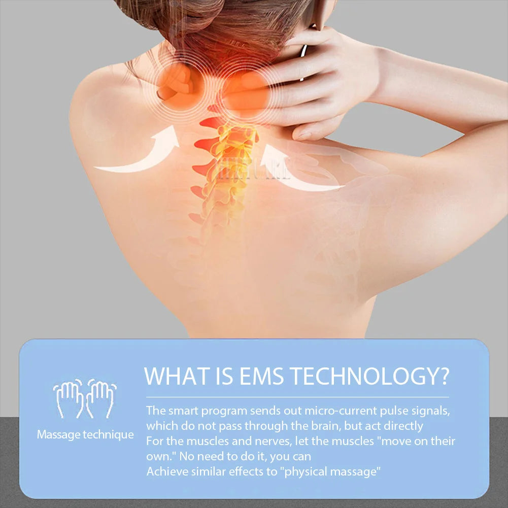Pulse Neck Massager – Electric EMS Cervical Pain Relief & Muscle Relaxation Device