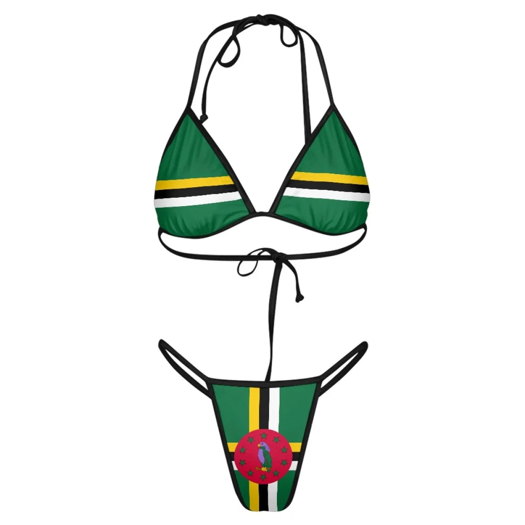 Island Flag Halter Bikini Set | Caribbean Swimwear