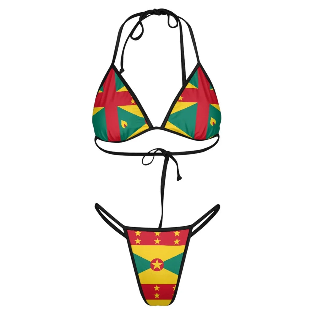 Island Flag Halter Bikini Set | Caribbean Swimwear