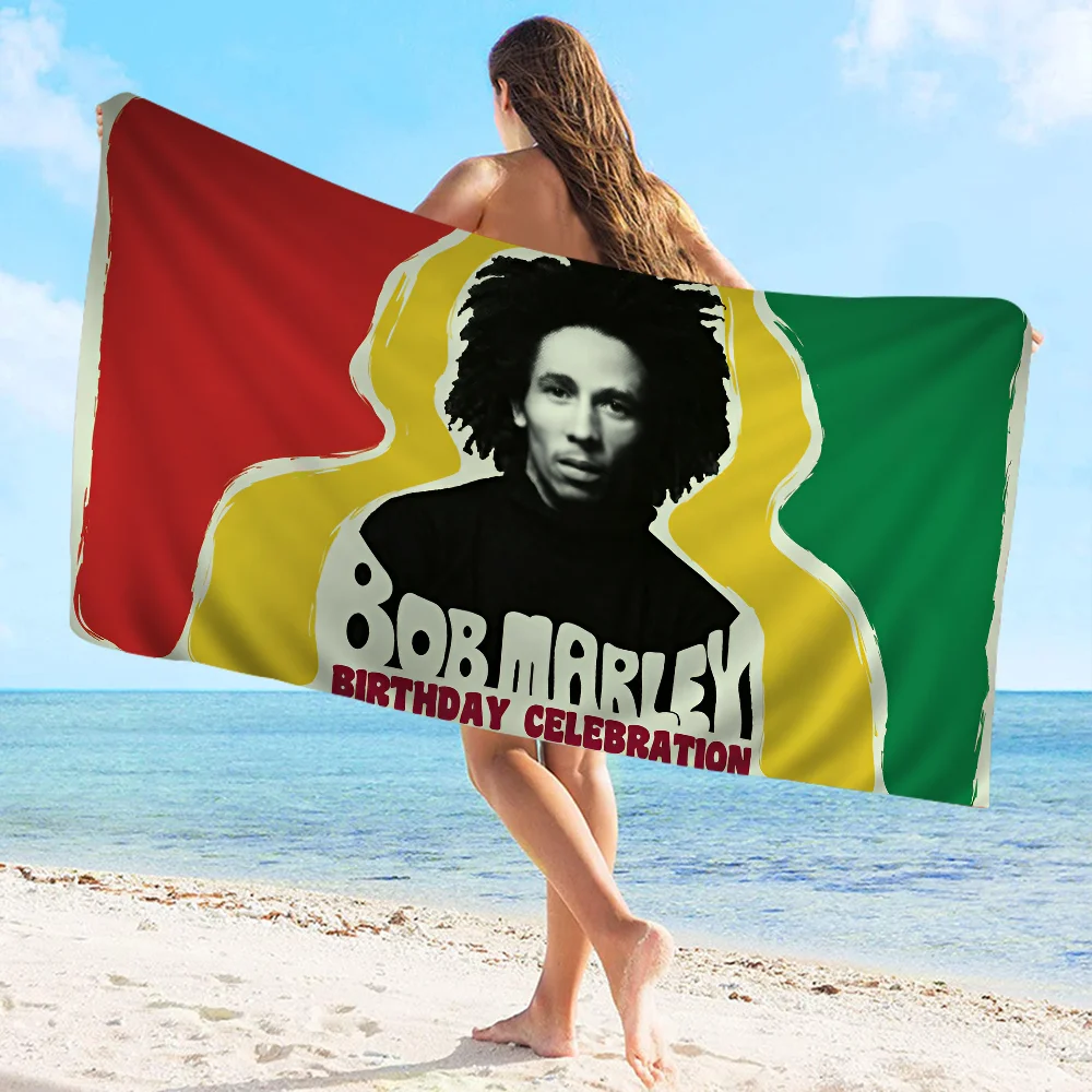 Bob Marley Reggae Microfiber Beach Towel | Quick-Dry Jamaican Style Towel
