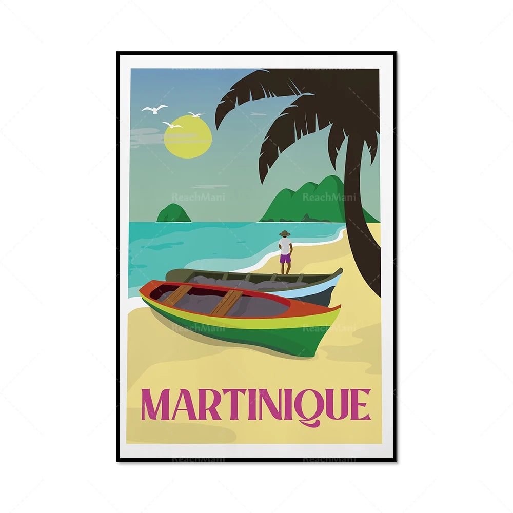Guadeloupe & Martinique Map Print