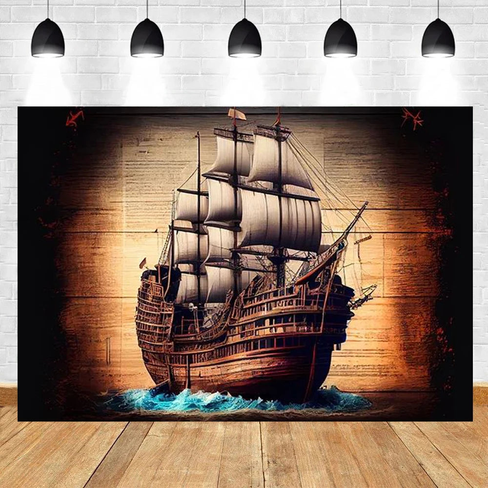 Island Treasure Map Party Backdrop