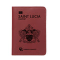 Handmade Genuine Leather Saint Lucia Passport Cover Holder Engraved Name Saint Lucia Passport Case Card Holder Travel Wallet