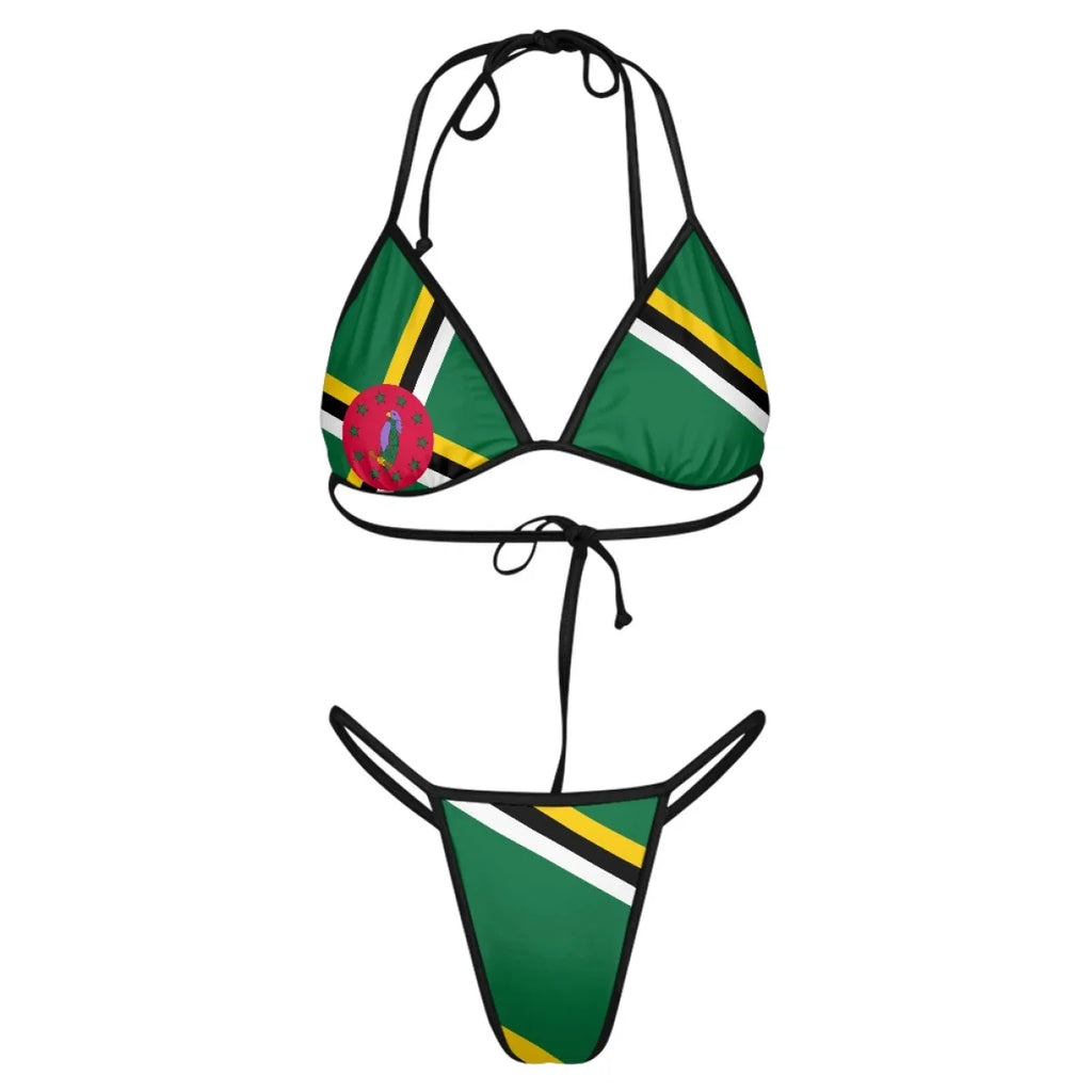 Island Flag Halter Bikini Set | Caribbean Swimwear