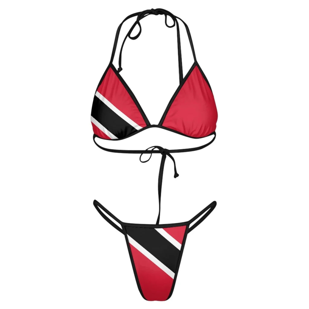 Island Flag Halter Bikini Set | Caribbean Swimwear
