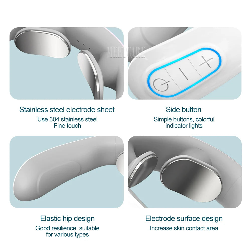 Pulse Neck Massager – Electric EMS Cervical Pain Relief & Muscle Relaxation Device