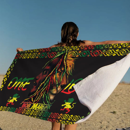 Bob Marley Reggae Music Jamaican Style Towel Microfiber Beach Towel Absorbent Quick dry Soft Yoga Swimming Resort Mountain